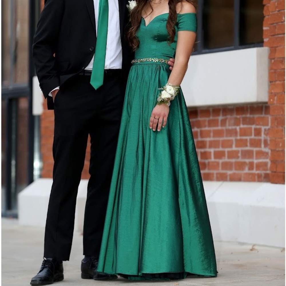 Emerald green ballgown dress